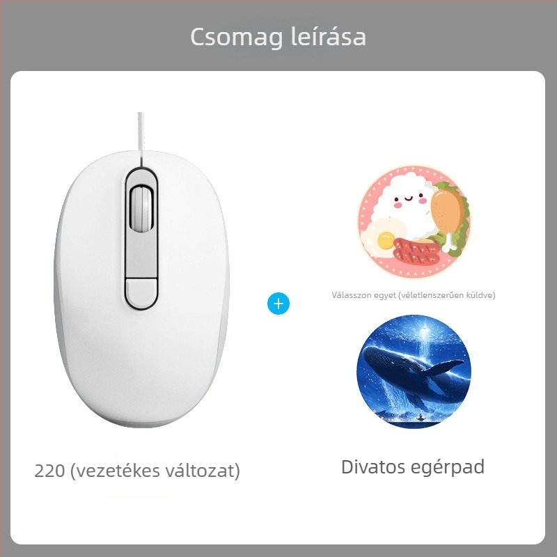 2025-ös új vezetékes, csendes egér irodai és otthoni használatra, stílusos kialakítás, laptopokhoz és asztali számítógépekhez, USB és Bluetooth kapcsolattal