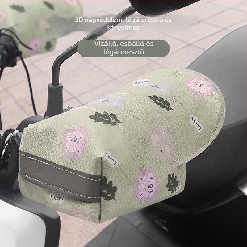Motorkerékpár bőr kesztyű napvédővel – nyárra