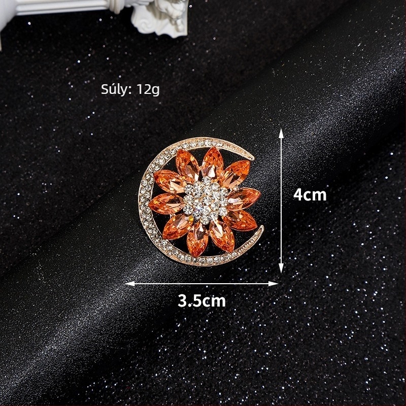 Geometriai formájú ötvözet brooch nőknek – elektroplatált, dekoratív, ajándékötlet