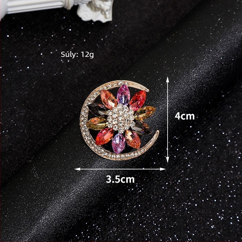 Geometriai formájú ötvözet brooch nőknek – elektroplatált, dekoratív, ajándékötlet