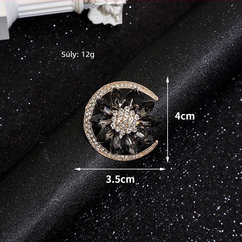 Geometriai formájú ötvözet brooch nőknek – elektroplatált, dekoratív, ajándékötlet