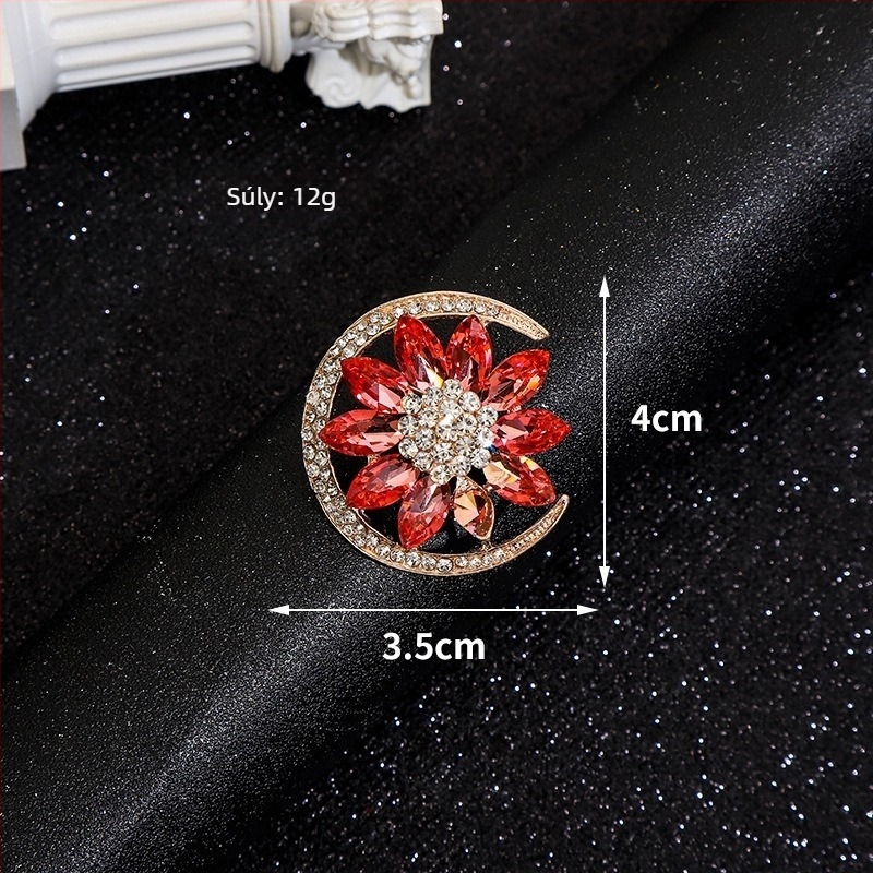 Geometriai formájú ötvözet brooch nőknek – elektroplatált, dekoratív, ajándékötlet