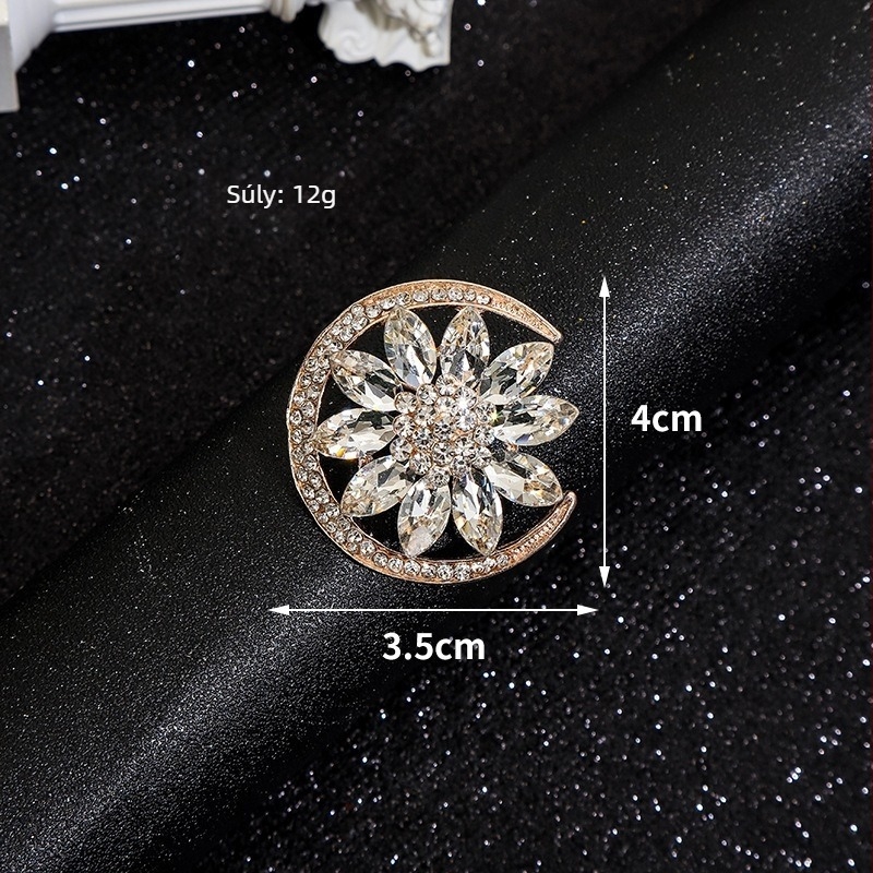 Geometriai formájú ötvözet brooch nőknek – elektroplatált, dekoratív, ajándékötlet