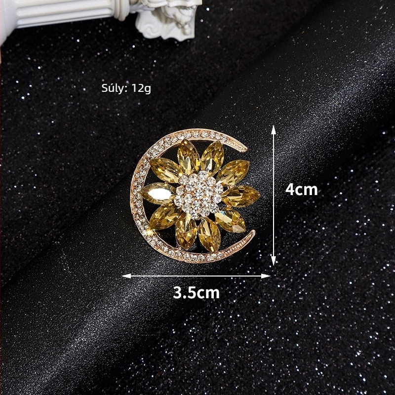 Geometriai formájú ötvözet brooch nőknek – elektroplatált, dekoratív, ajándékötlet