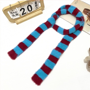 Nylon csíkos nyakvédő sál, téli, testreszabható
