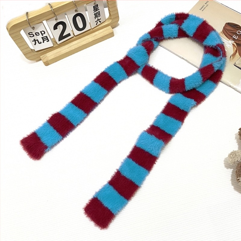 Nylon csíkos nyakvédő sál, téli, testreszabható