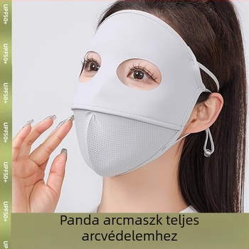 Félig fedett UV-védelmet nyújtó nyári arcfedő maszk Ice Silk anyagból, nylon + spandex, vezetéshez (felnőttek)