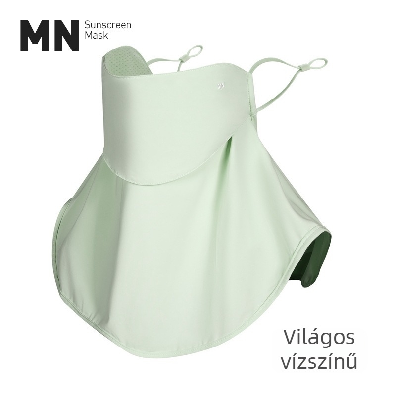 Légáteresztő UV-védő maszk arcra és nyakra, nejlon anyagból, arcot és nyakat fed