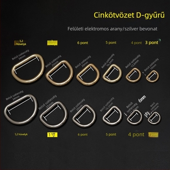 D-alakú táska hardver – csatos csatlakozó vállpántra, Zhuoyue; Márka: Zhuoyue; Anyag: fém; Minta: más; Funkció: más