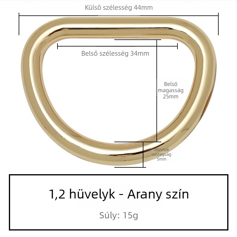 D-alakú táska hardver – csatos csatlakozó vállpántra, Zhuoyue; Márka: Zhuoyue; Anyag: fém; Minta: más; Funkció: más