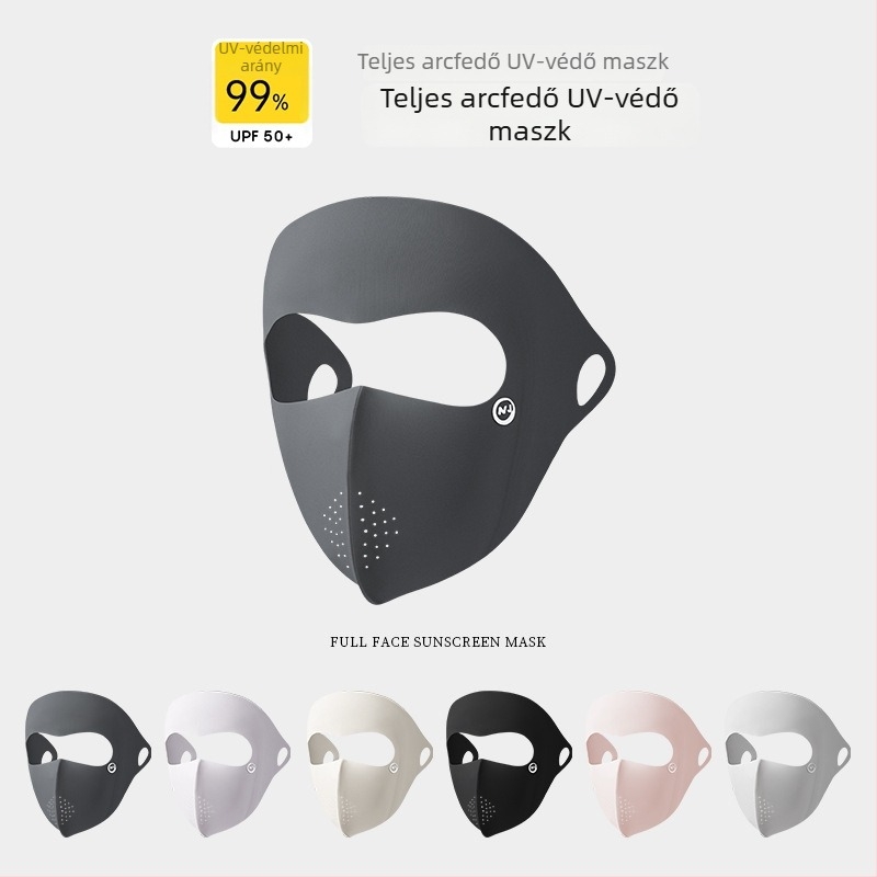 Ice Silk teljes arcmaszk UV-védelem, légáteresztő és porálló; nylon anyag (81–95% nylon)