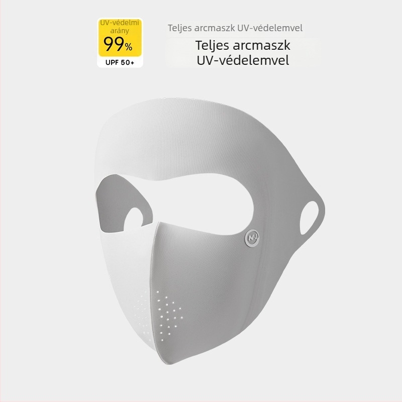 Ice Silk teljes arcmaszk UV-védelem, légáteresztő és porálló; nylon anyag (81–95% nylon)