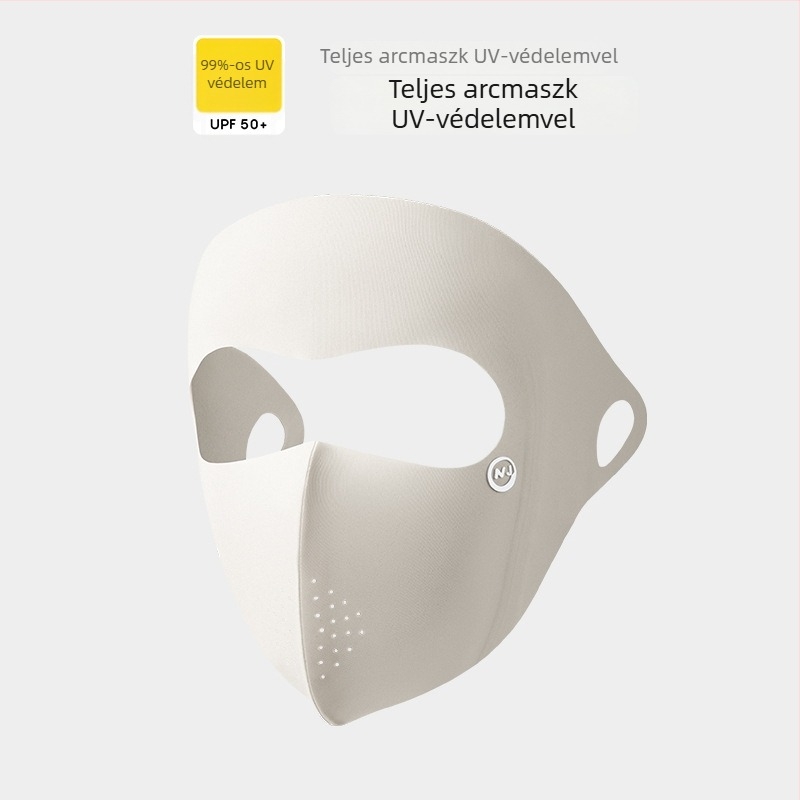 Ice Silk teljes arcmaszk UV-védelem, légáteresztő és porálló; nylon anyag (81–95% nylon)