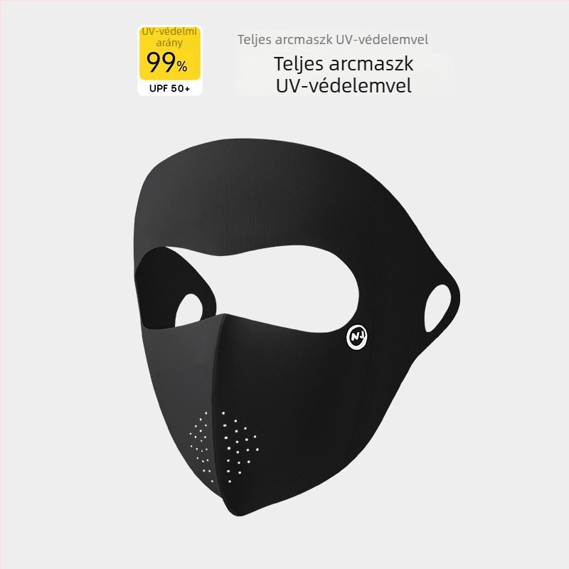 Ice Silk teljes arcmaszk UV-védelem, légáteresztő és porálló; nylon anyag (81–95% nylon)