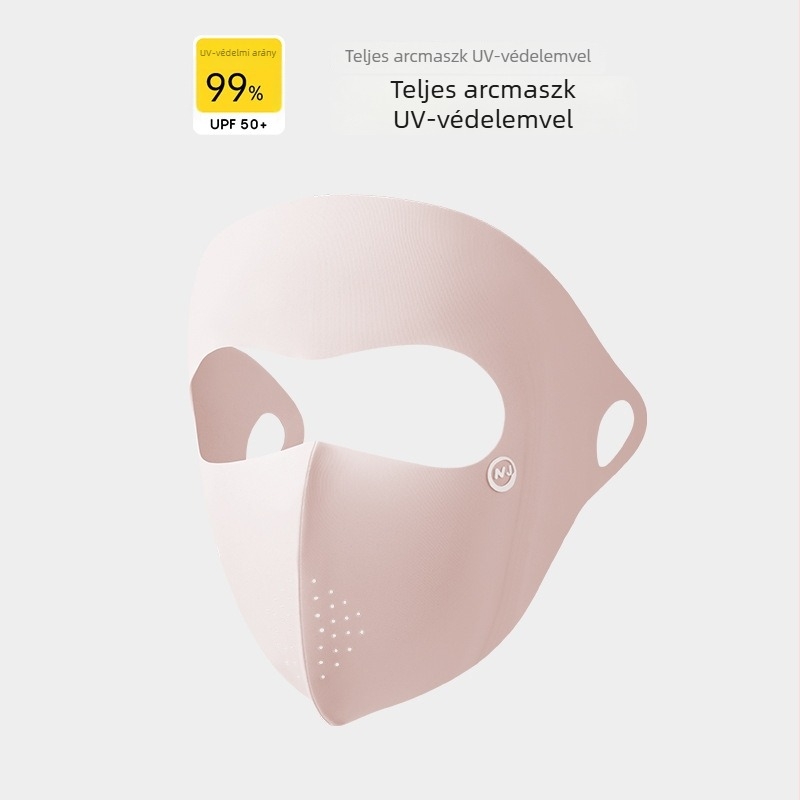 Ice Silk teljes arcmaszk UV-védelem, légáteresztő és porálló; nylon anyag (81–95% nylon)