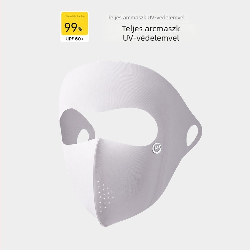 Ice Silk teljes arcmaszk UV-védelem, légáteresztő és porálló; nylon anyag (81–95% nylon)