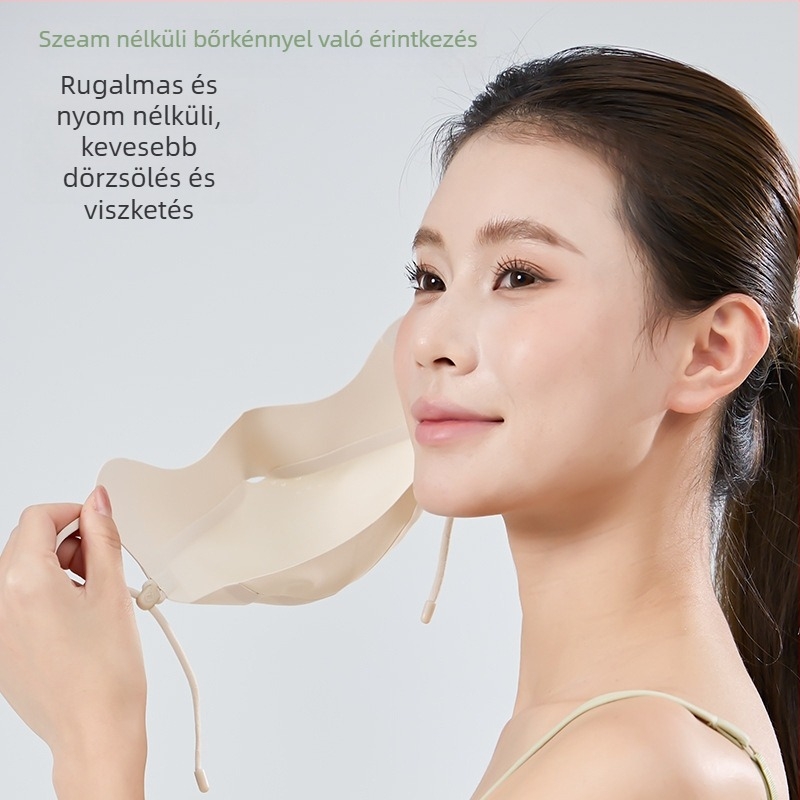Nyári UV-védő arcmaszk nőknek – lélegző Ice Silk nylon anyag, 71–80% nylon tartalom, napvédő árnyékolás