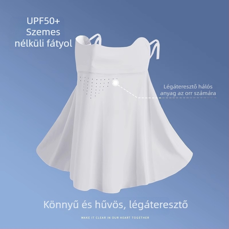 Napsütésvédő arcmaszk nőknek – teljes arcvédelmet, UV-védelmet, ice silk, porálló, kerékpározáshoz
