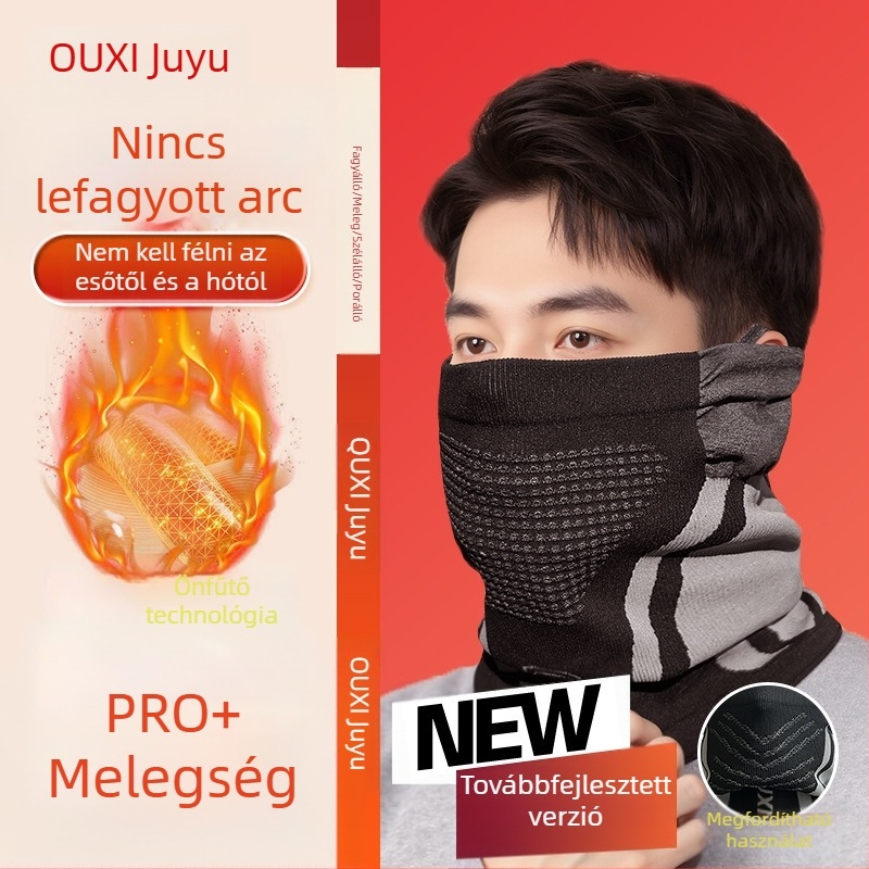 Téli fleece-béléssel ellátott kerékpáros arcmaszk — meleg és szélvédett arcvédelmet nyújt kültéren