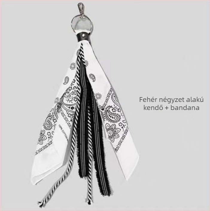 Derékszíj kis négyzet alakú sál-fejpánttal - Uniszex - Poliészter fonal - Egész évszakos viselet - 2025 nyár