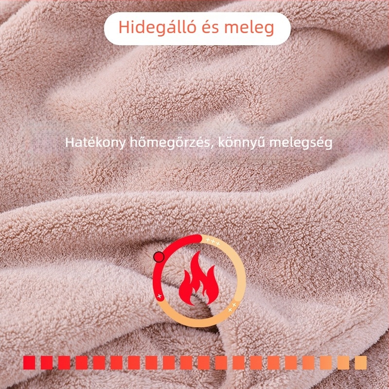 Fürdőköntös kapucnival babáknak, korall plüssből, vastag és nedvszívó, hímzett, uniszex