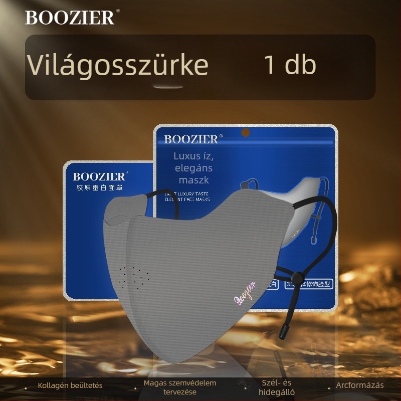 Félarcú kerékpármaszk fleece bélésével, légáteresztő, szélálló, UV védelem, mosható