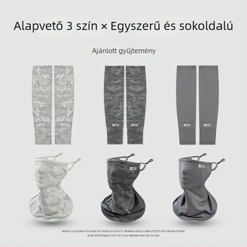 Ice Silk kamufláz ujjvédők nyárra — UV védelem, szélálló, Nylon 96%+