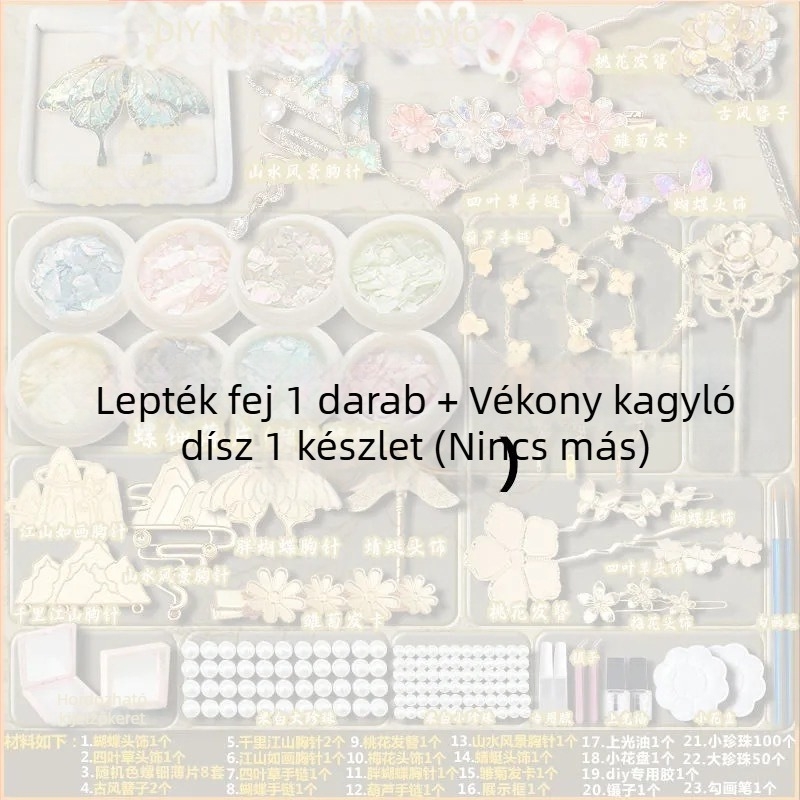 Fém fejfedő, antik stílus, szív alakú, elektroplakolás