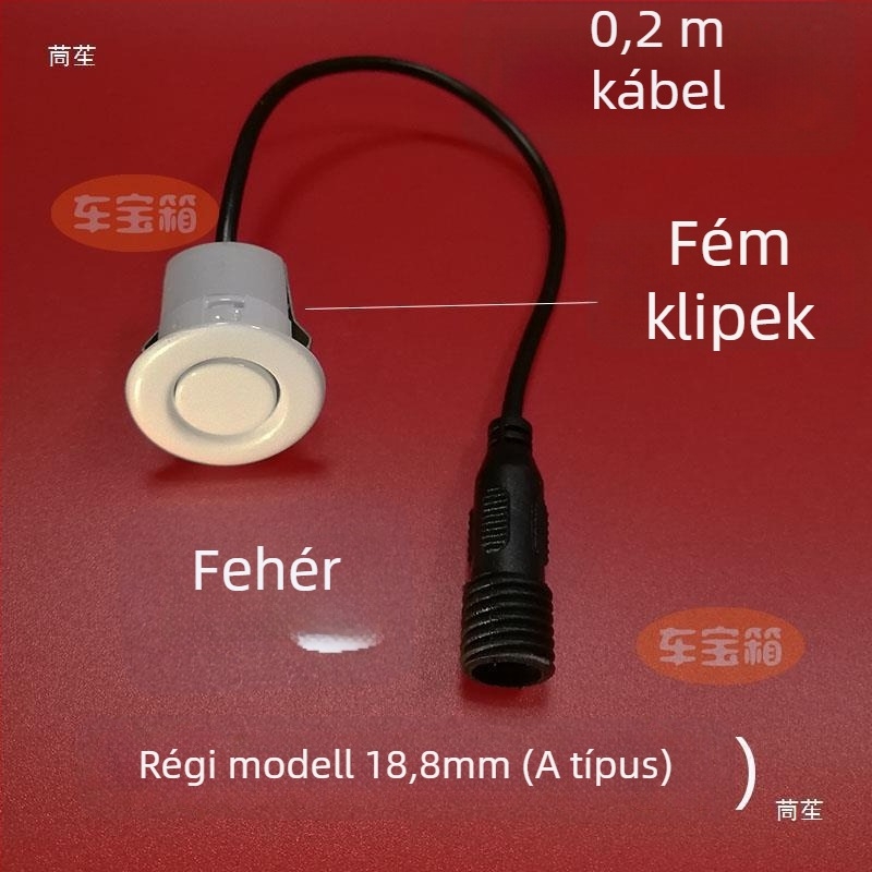 Autóhátrameneti radar szenzor körmenetes interfésszel – 2 szenzorfej, 12V tápegység, működési hőmérséklet 20–70°C