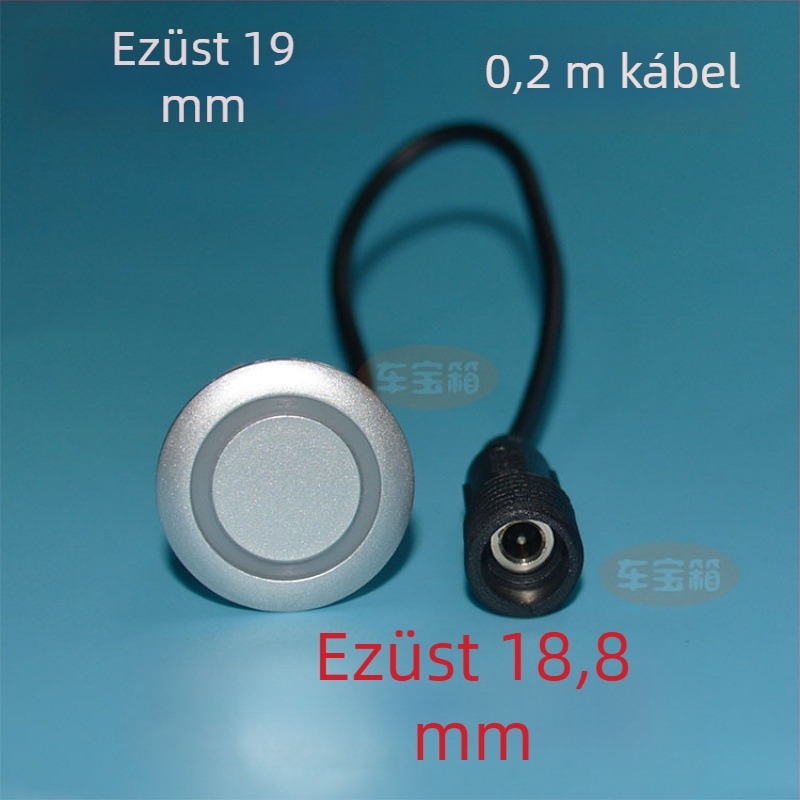 Autóhátrameneti radar szenzor körmenetes interfésszel – 2 szenzorfej, 12V tápegység, működési hőmérséklet 20–70°C