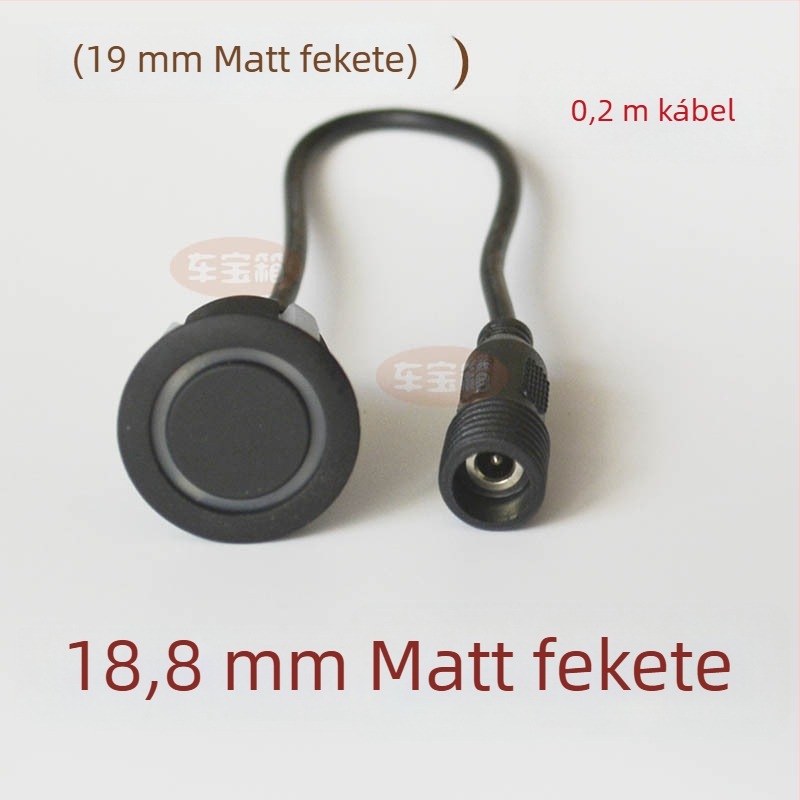 Autóhátrameneti radar szenzor körmenetes interfésszel – 2 szenzorfej, 12V tápegység, működési hőmérséklet 20–70°C