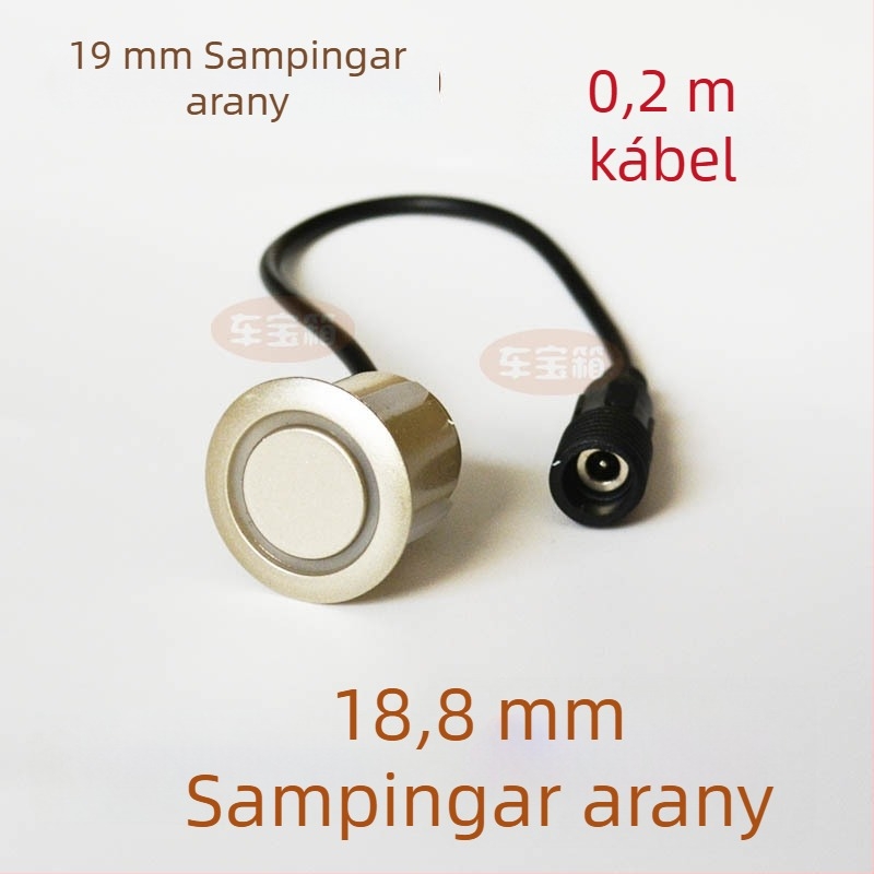 Autóhátrameneti radar szenzor körmenetes interfésszel – 2 szenzorfej, 12V tápegység, működési hőmérséklet 20–70°C