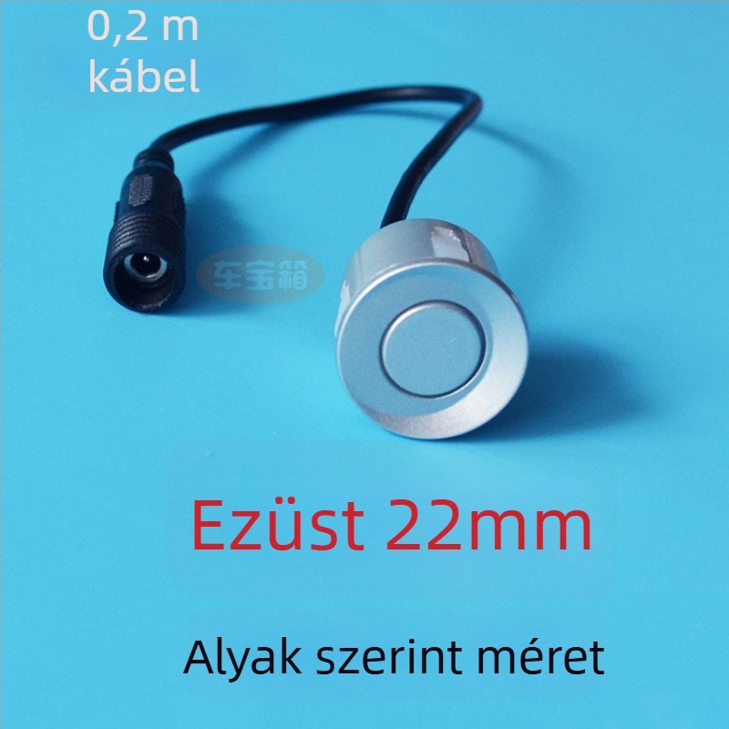 Autóhátrameneti radar szenzor körmenetes interfésszel – 2 szenzorfej, 12V tápegység, működési hőmérséklet 20–70°C