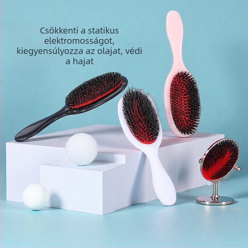 Légpárnás hajkefe csúszásmentes fogással; paróka és hajhosszabbítás ápolására; műanyag; Connected márka; Yiwu eredet