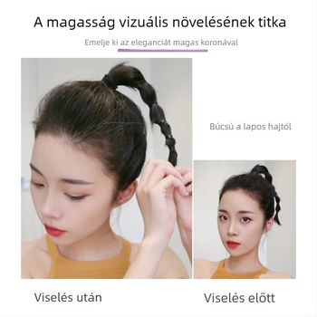 Yu Chen Fejtetői volumentámaszk fésűvel — természetes rövid paróka, hőálló huzal