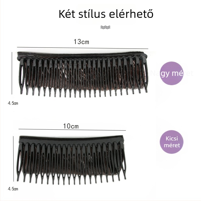 Yu Chen Fejtetői volumentámaszk fésűvel — természetes rövid paróka, hőálló huzal