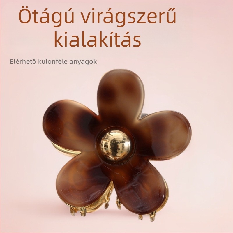 Gripper hajcsat - Akril, Titan ötvözet beépítés, Írói retro stílus, fejfedő kiegészítő