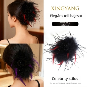 Tollas hajcsat cápa alakú, kézzel készült, egyenként csomagolva, 2025 ősz megjelenés