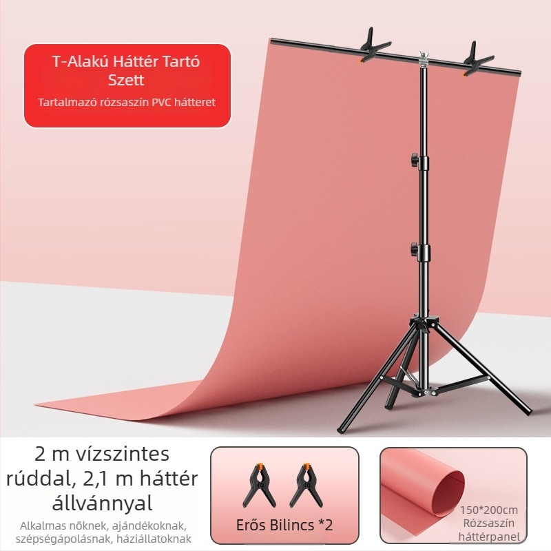 PVC hátteretábla matt felülettel, vízálló termékfotózáshoz, T-állvánnyal