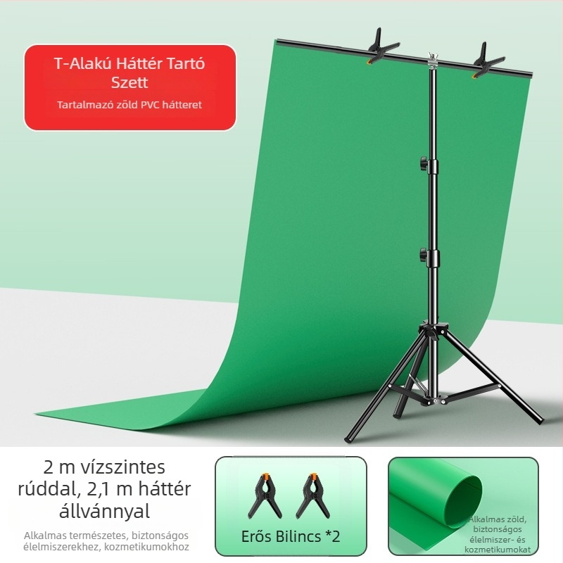 PVC hátteretábla matt felülettel, vízálló termékfotózáshoz, T-állvánnyal