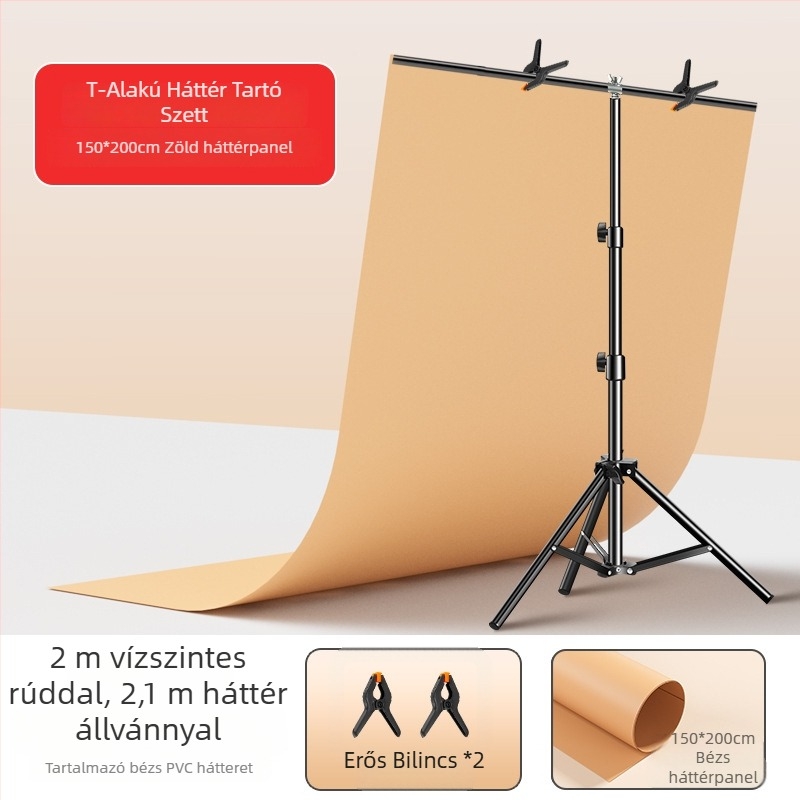 PVC hátteretábla matt felülettel, vízálló termékfotózáshoz, T-állvánnyal
