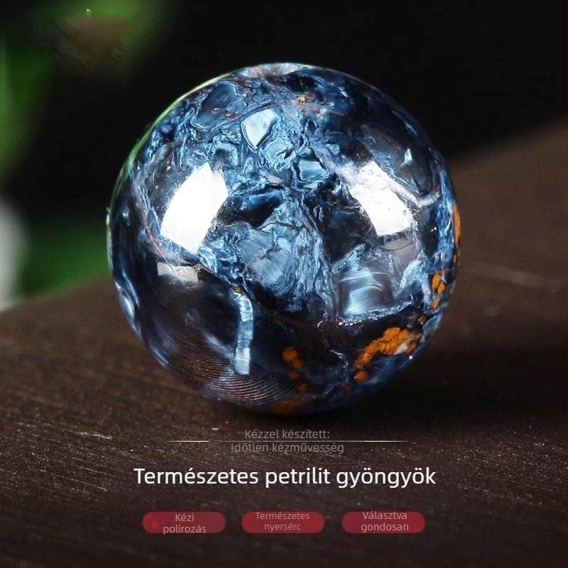 Peter Stone kristályból készült szabad gyöngyök, kerek formájú, polírozott, nemes mintázat