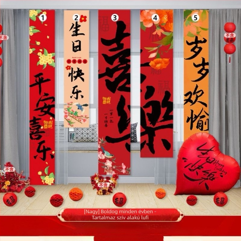 Papírból készült balon dekoráció, faroklabda alakú, földre eső típusú, logó nélküli