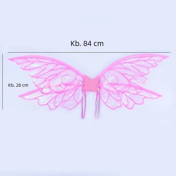 Angyalszárnyak rekvizit, organza, félmanuális kivitelezés, cosplay smink kellék