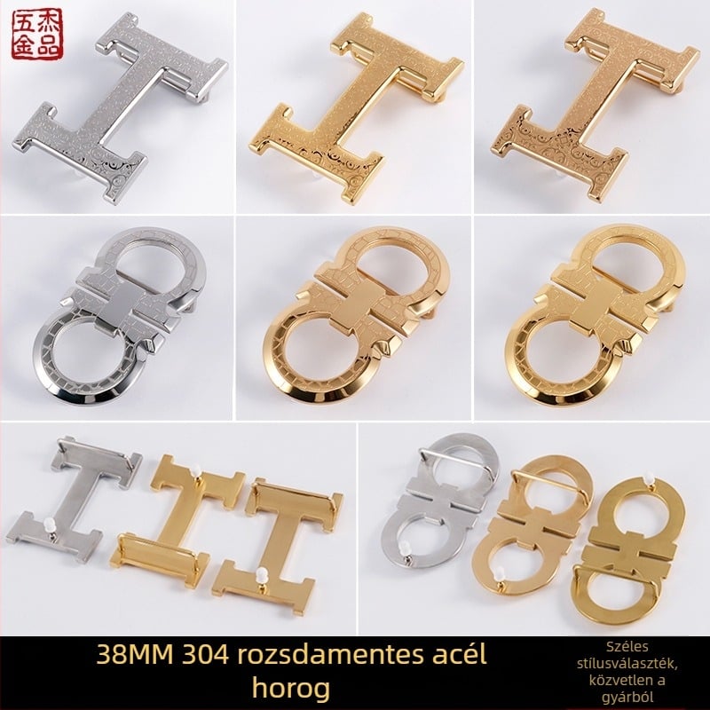 Férfi automata övcsat fej, H‑alakú acél övcsat, belső Ø 39 mm, 2025 tavaszi kiadás, üzleti casual stílus