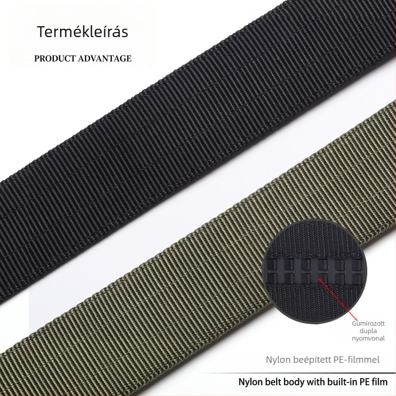 Férfi nylon taktikai öv automata ötvözött csattal, hétköznapi és sokoldalú stílus, szélesség 2-4 cm