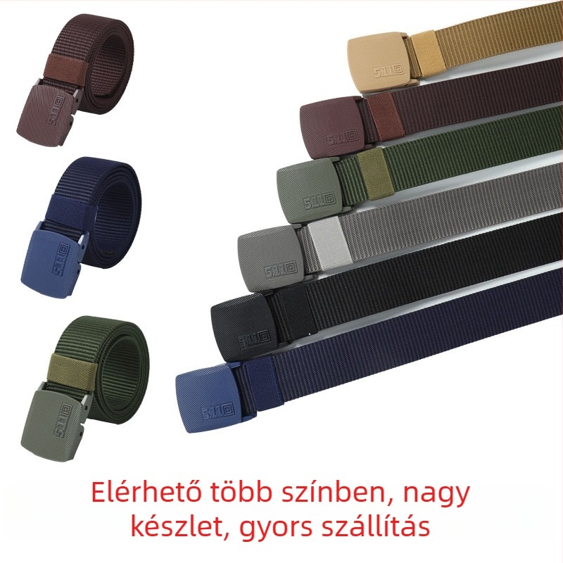Férfi vászon taktikai öv, műanyag csattal, automata zárás, 2–4 cm szélesség