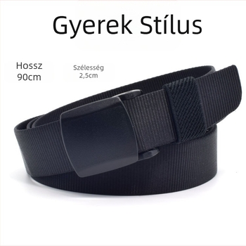 Gyermekek vászon öve fiúknak — sima csat, műanyag öv, műanyag csat, csomagolás PP zacskóban, friss és édes stílus