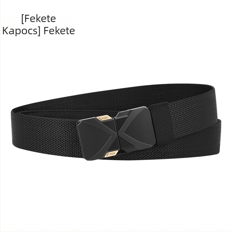 Betti uniszex taktikai öv csattal, poliészter rostból, ötvözet csattal, automata csattal, elektroplating felület.