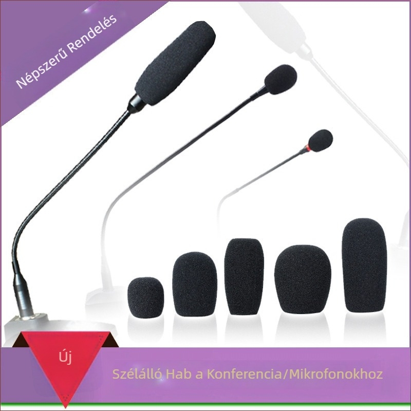 Gooseneck konferencia mikrofon szivacsborító, modell M00001, testreszabható, kompatibilis vezetékes és vezeték nélküli konferenciás mikrofonokkal, az iSKRRIB-től